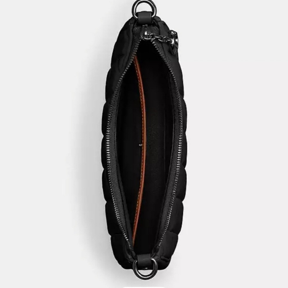 Coach Mira Quilted Leather Shoulder Crossbody Bag In Black - Picture 4 of 11